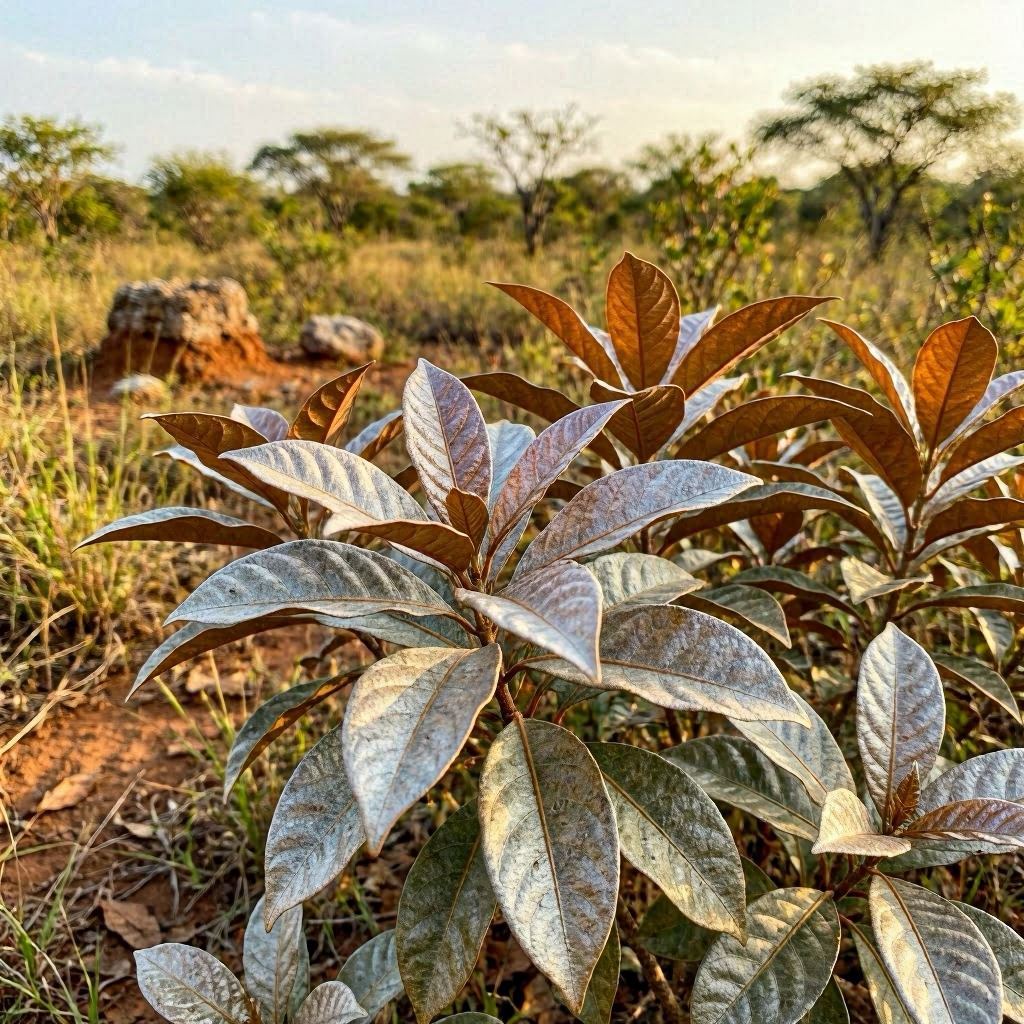 Folhas de canela de velho prateadas - erva de Obaluaê