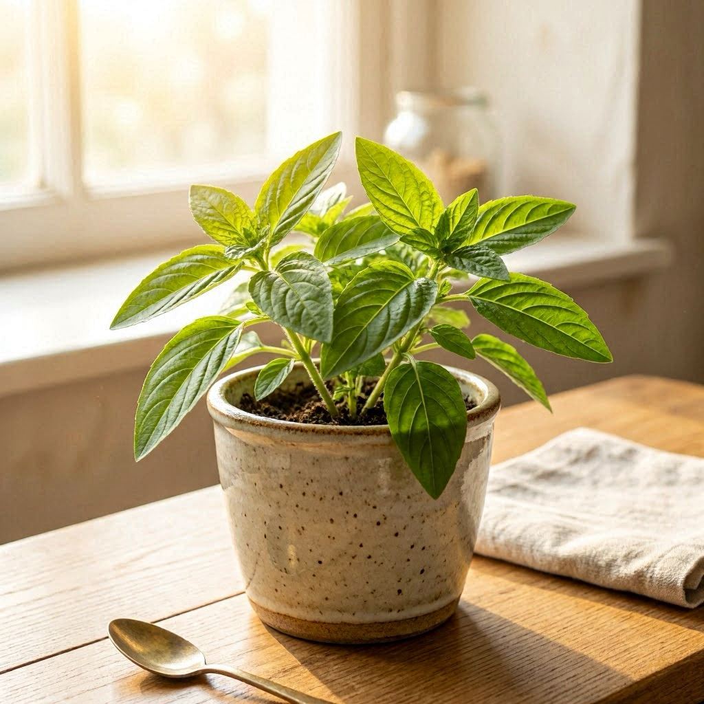Erva Elevante em vaso de cerâmica - erva de Xangô na Umbanda
