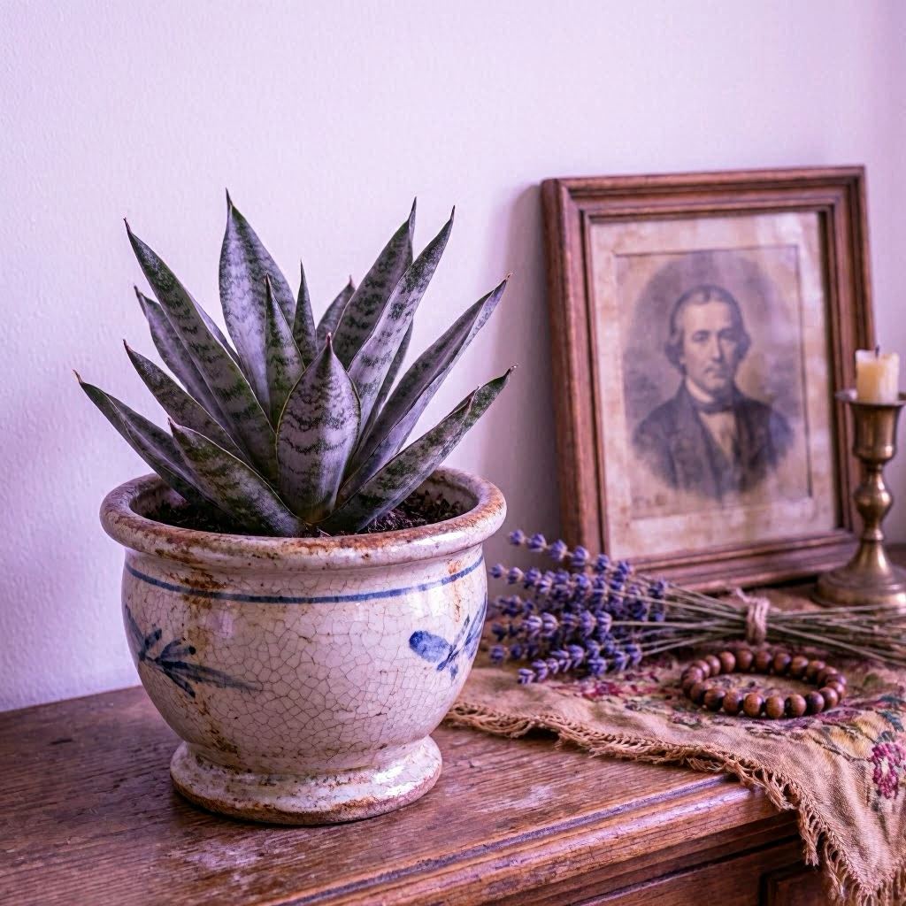 Espada-de-Nanã variedade roxa Sansevieria