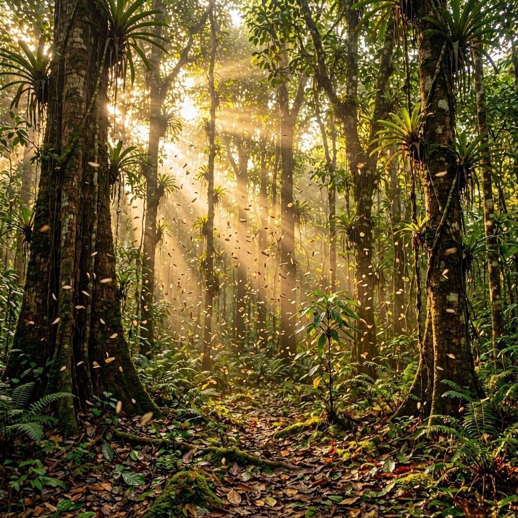 Floresta com sementes voando ao vento - Obaluaê Azoani